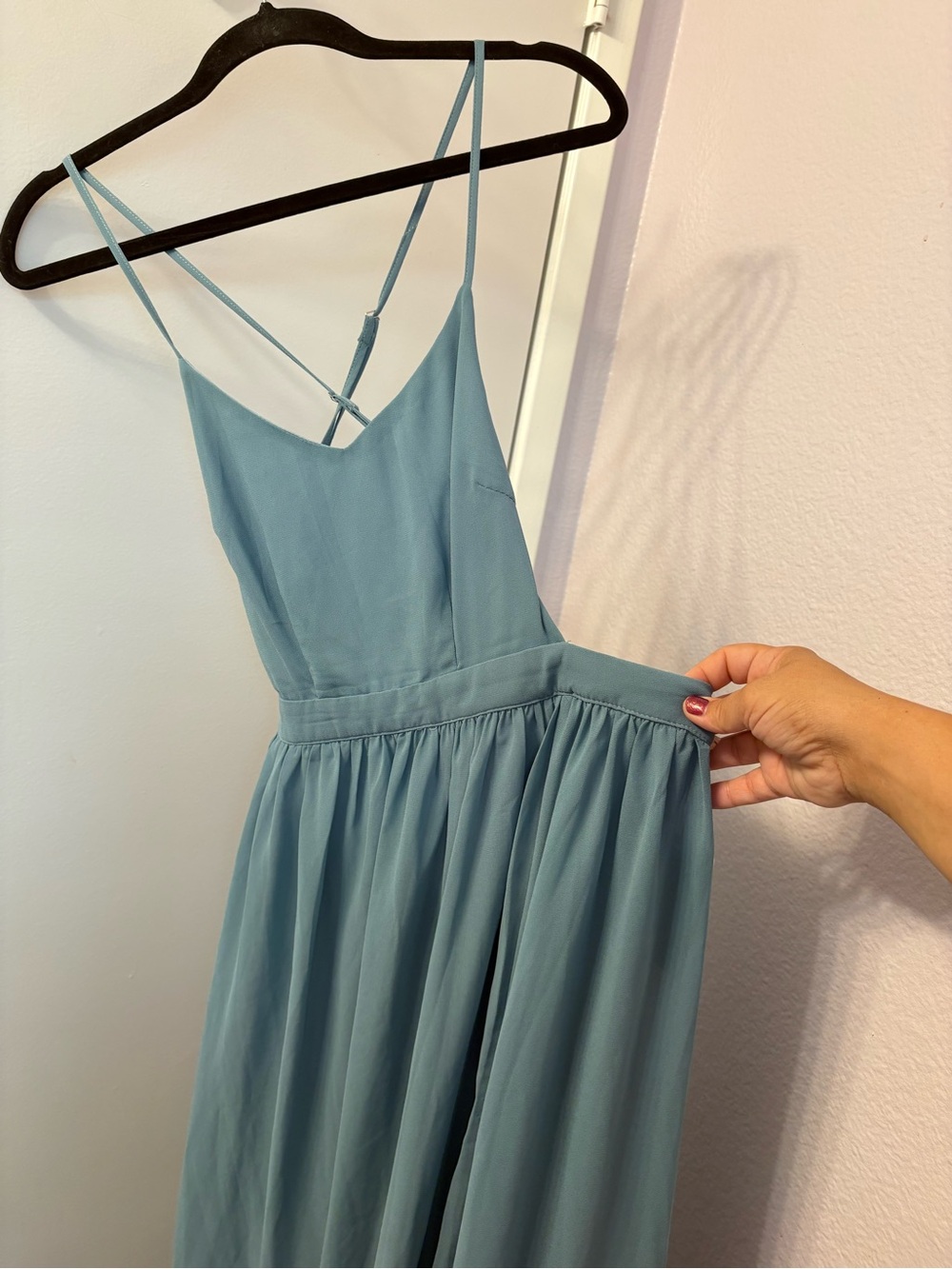 L’ATISTE By Amy XS NWT Blue Formal Dress PTP 14/Length varies 60 (adj. strap)